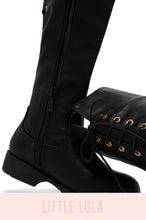Load image into Gallery viewer, Black Boots With Inward Zipper Closure 
