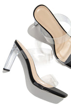 Load image into Gallery viewer, Clear Strap Heel Mules
