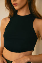 Load image into Gallery viewer, Black Ribbed Crop Top
