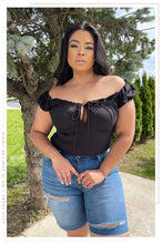 Load image into Gallery viewer, Women Standing with Plus Size Black Top
