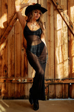 Load image into Gallery viewer, Black Power Mesh Slip Dress
