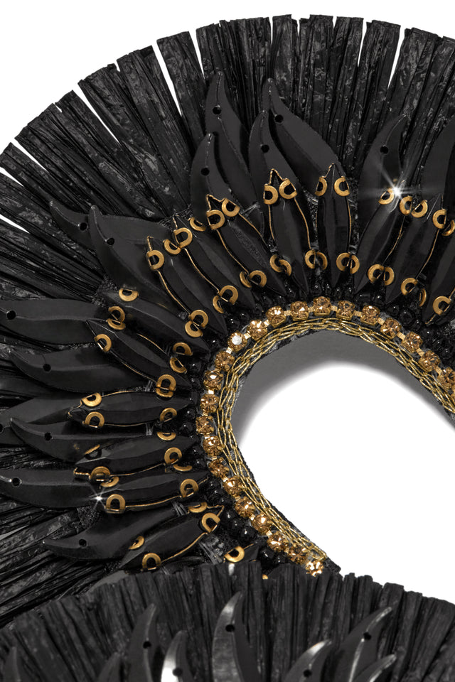 Load image into Gallery viewer, Gold and Black Earring

