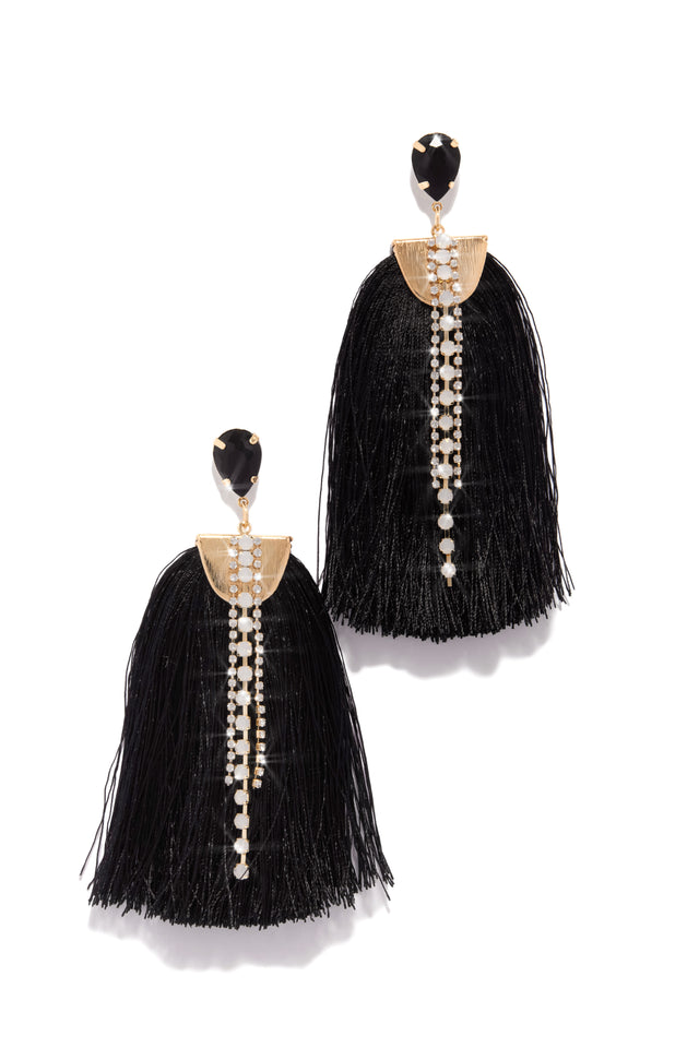 Load image into Gallery viewer, Black and Gold Resort Earrings
