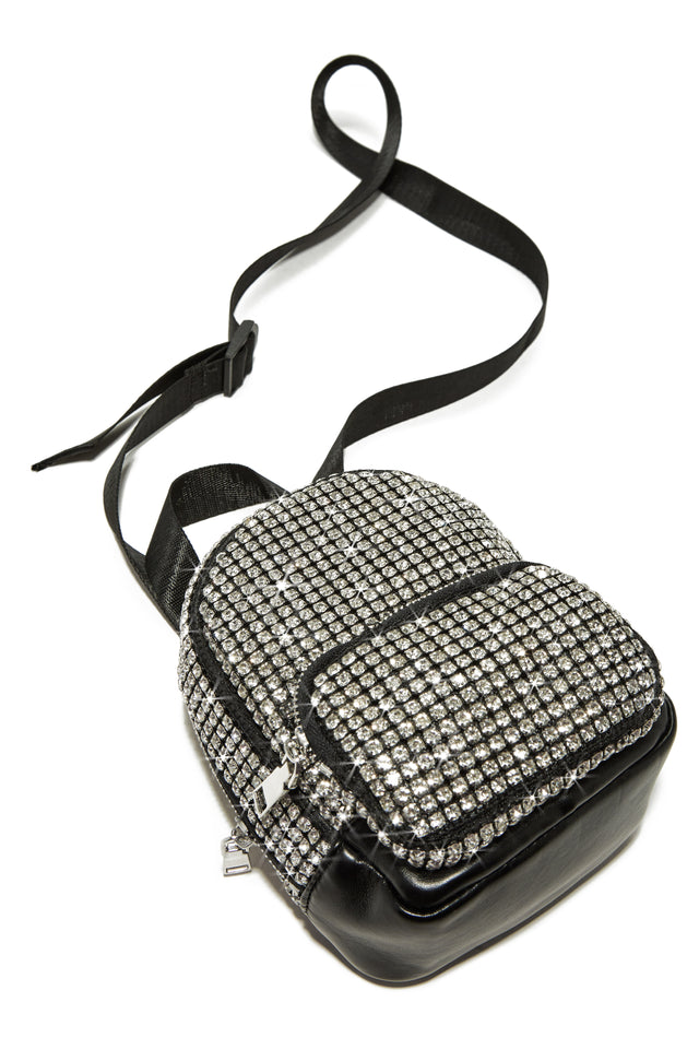 Load image into Gallery viewer, Shiny Black Festival Crossbody Bag
