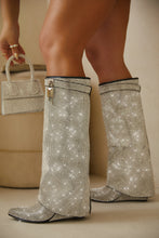 Load image into Gallery viewer, Women Wearing Black Embellished Boots
