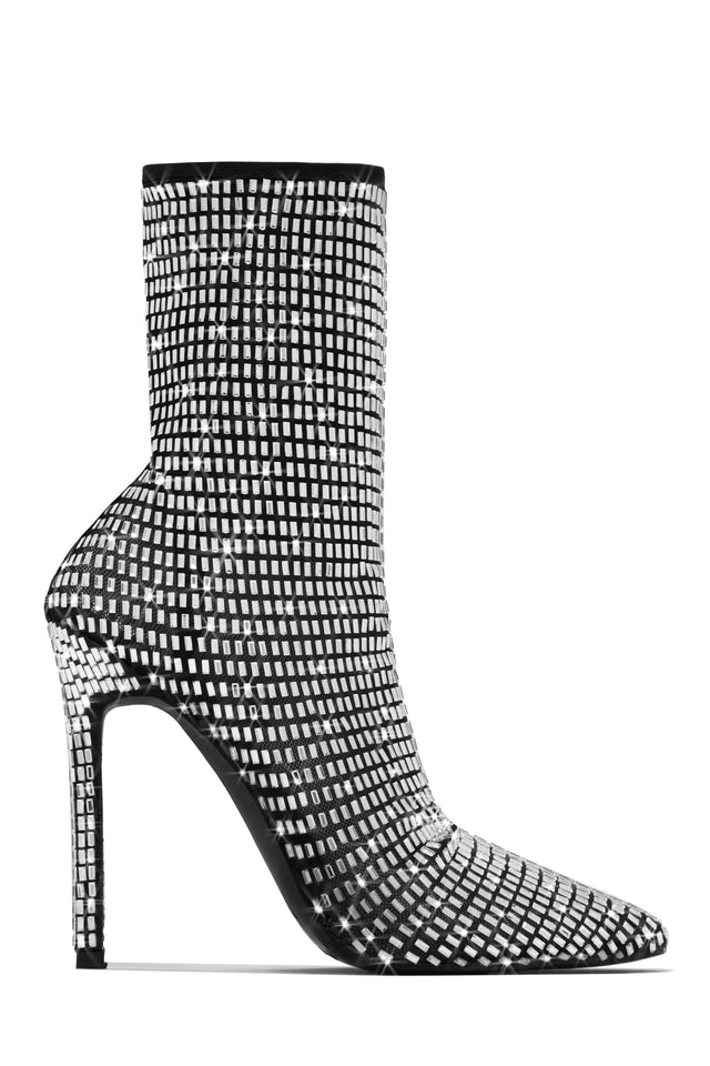 Load image into Gallery viewer, Black Embellished Ankle Boots
