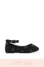 Load image into Gallery viewer, Flower Girl Kids Embellished Flats - Black
