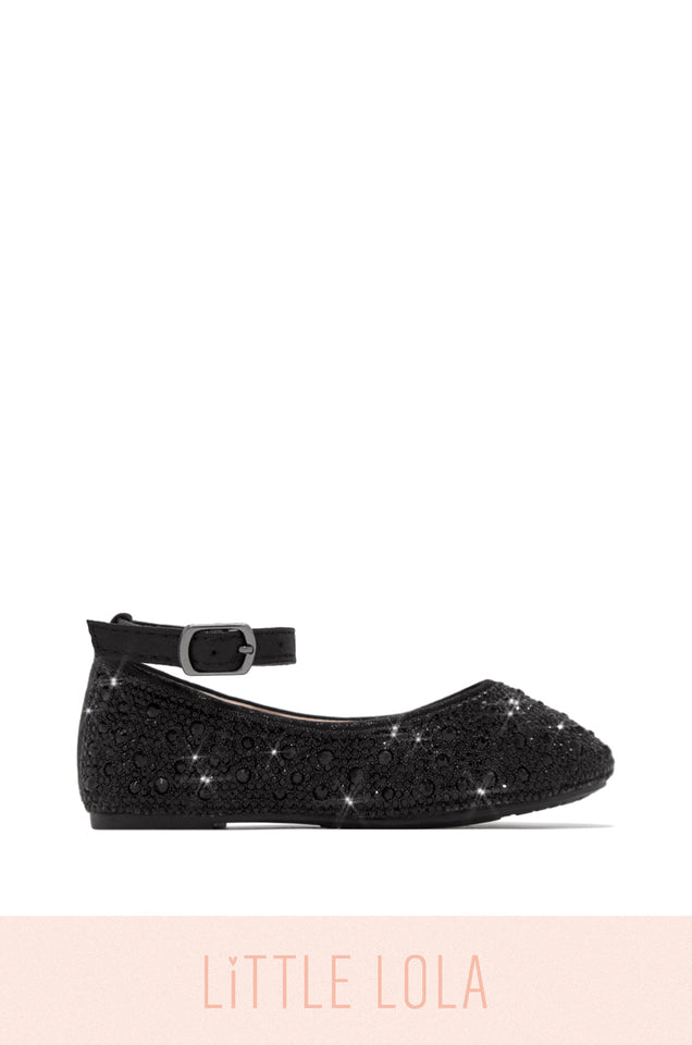 Load image into Gallery viewer, Flower Girl Kids Embellished Flats - Black
