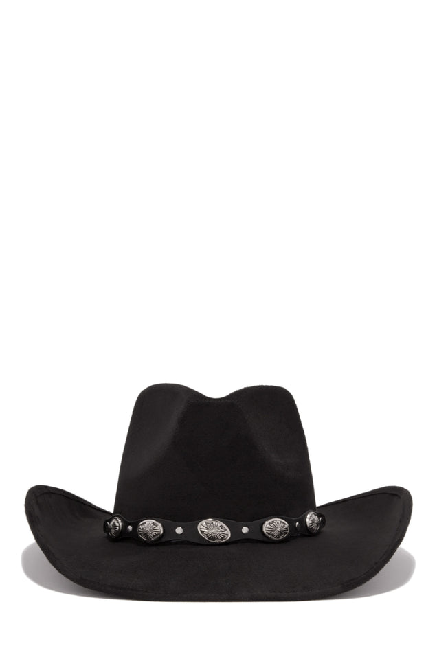 Load image into Gallery viewer, Black Faux Suede Cowgirl Hat
