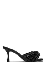 Load image into Gallery viewer, Black Beaded Mule Heels
