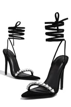 Load image into Gallery viewer, Black Lace Up High Heels
