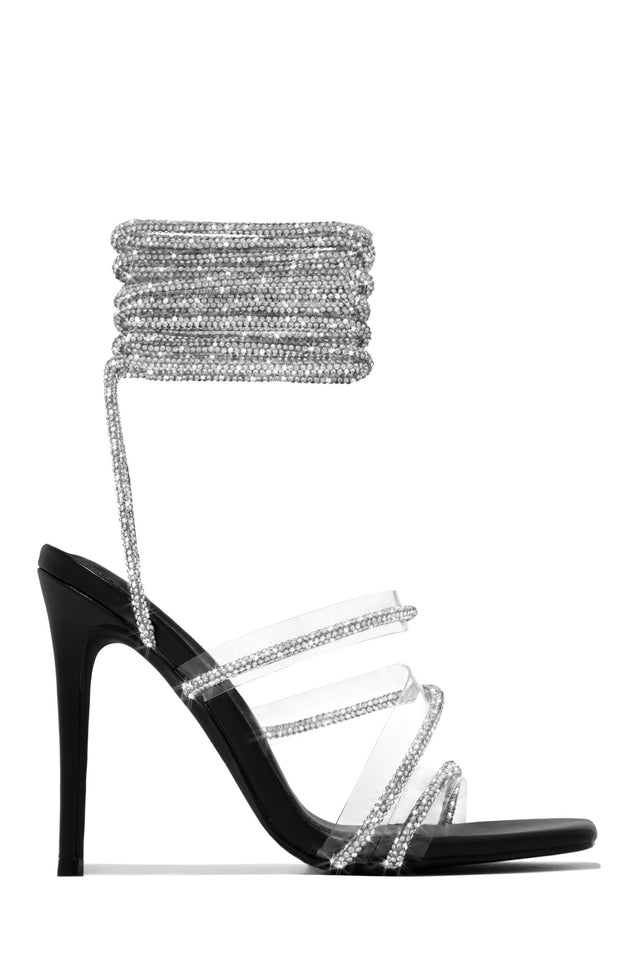 Load image into Gallery viewer, Black  Embellished High Heels
