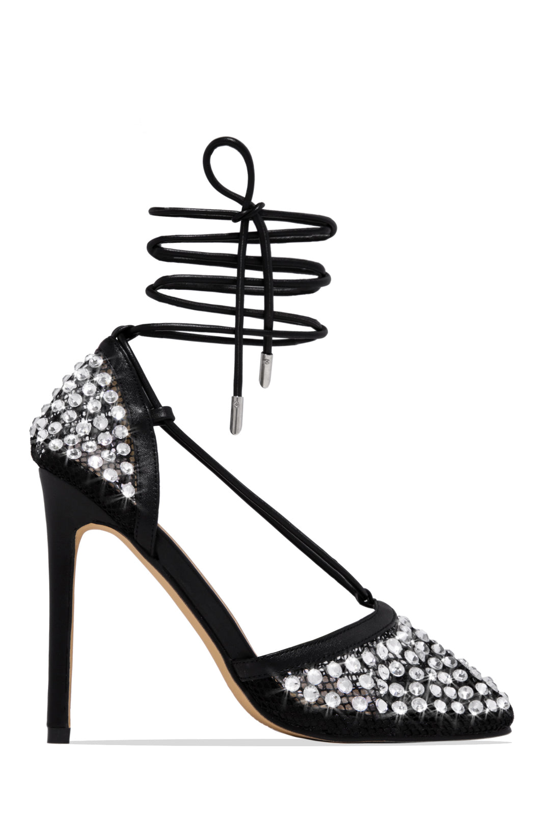 black strappy heel 
