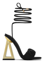 Load image into Gallery viewer, Black Lace Up Heels
