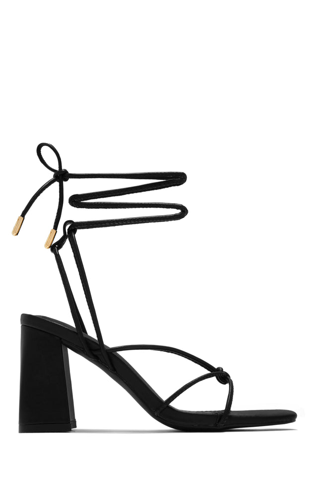 Black and store white block heels