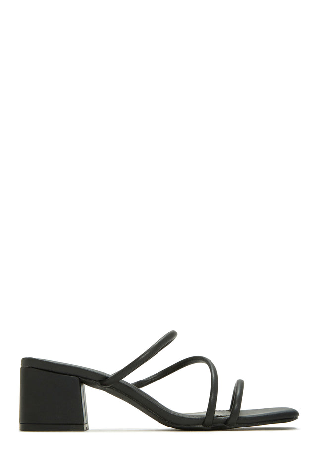 Load image into Gallery viewer, Black Mid Heel Mules

