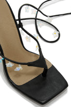 Load image into Gallery viewer, Black Open Square Toe High Heels
