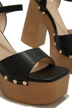 Load image into Gallery viewer, Black Platform Open Toe Heels
