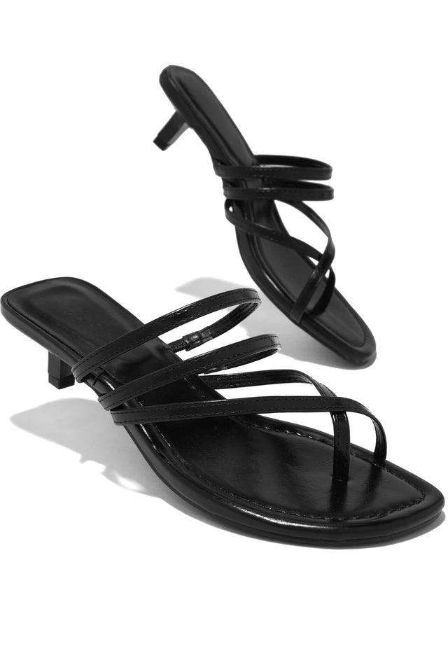 Load image into Gallery viewer, Black Heel Sandal Mules
