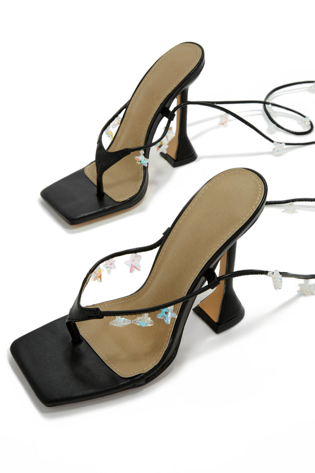 Load image into Gallery viewer, Black Lace Up Heels
