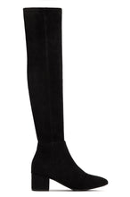 Load image into Gallery viewer, Black Over The Knee Block Mid Heel Boots
