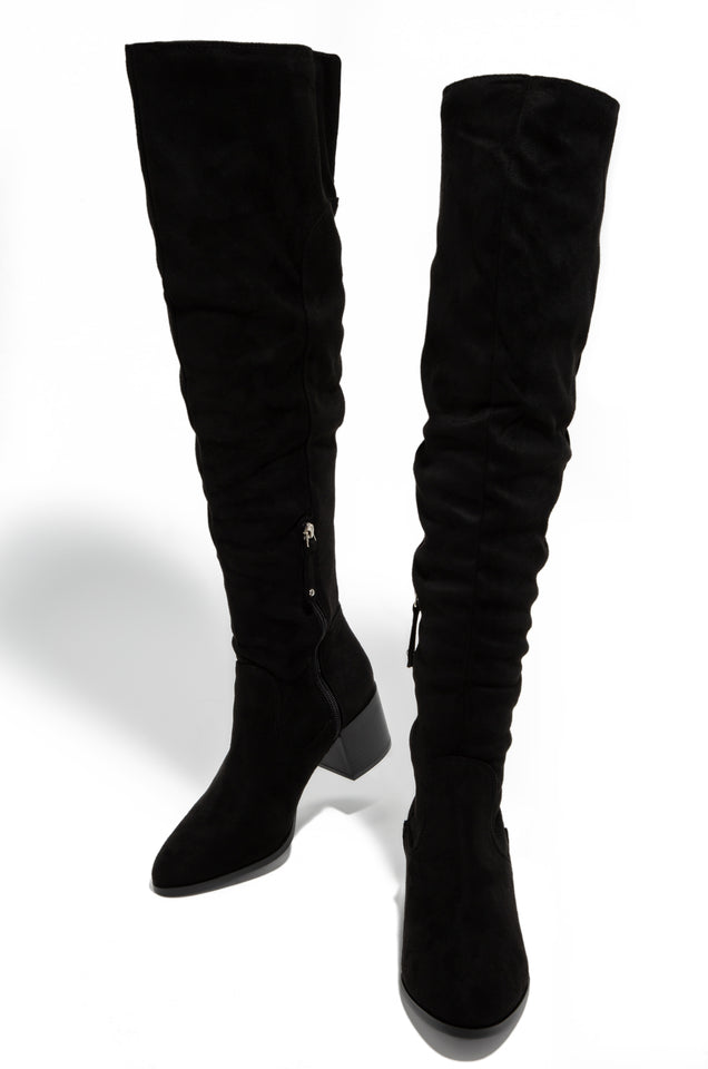 Load image into Gallery viewer, Black Over The Knee Boots
