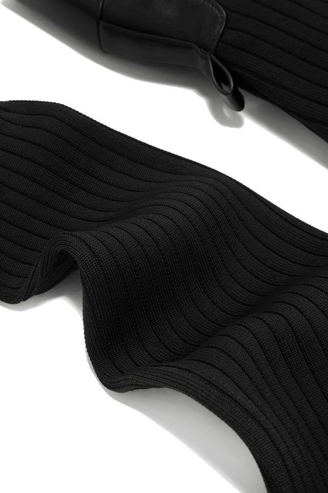 Load image into Gallery viewer, Black Stretch Knit Boots

