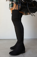 Load image into Gallery viewer, Model Wearing Faux Suede Boots 
