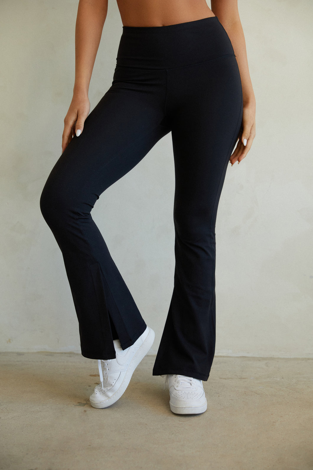 Solid Black Flare Pant