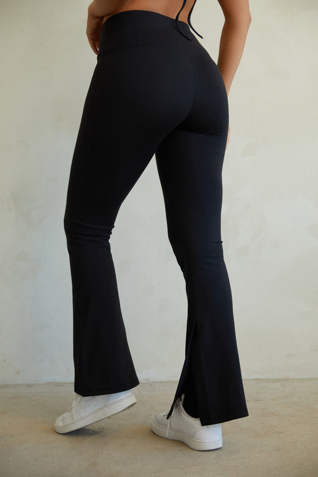 Load image into Gallery viewer, Knit Lycra Lounge Flare Pant
