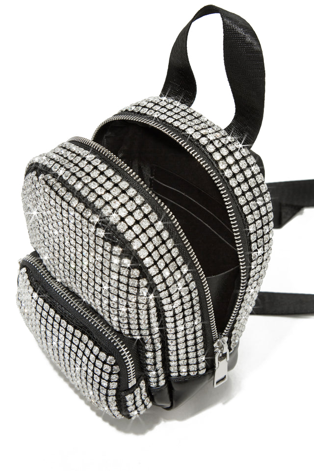 Load image into Gallery viewer, Zipper Closure Black and Silver Bag
