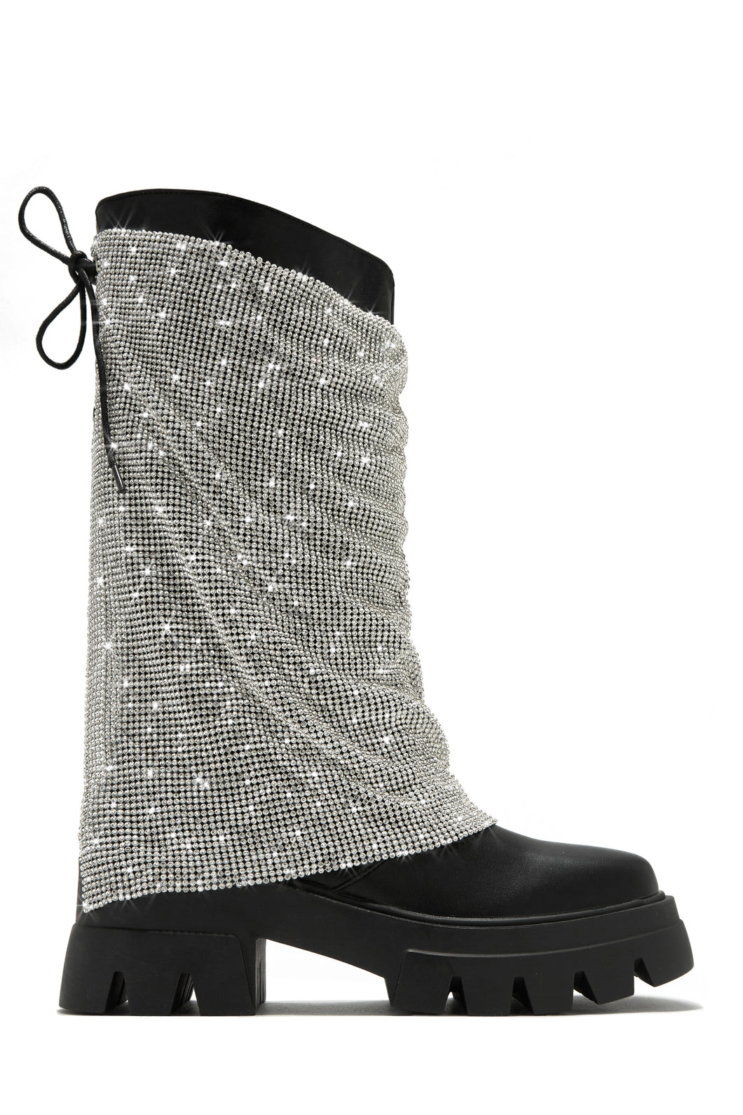 Stone Embellished Chunky Platform Boot