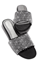 Load image into Gallery viewer, Black Faux Satin Sandals
