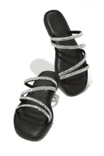 Load image into Gallery viewer, Black Rhinestone Slides
