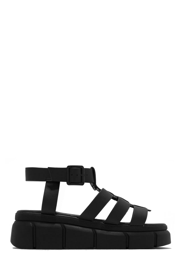 Load image into Gallery viewer, Black Platform Sandals
