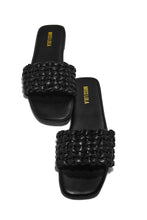 Load image into Gallery viewer, Black Open Toe Slide On Sandals
