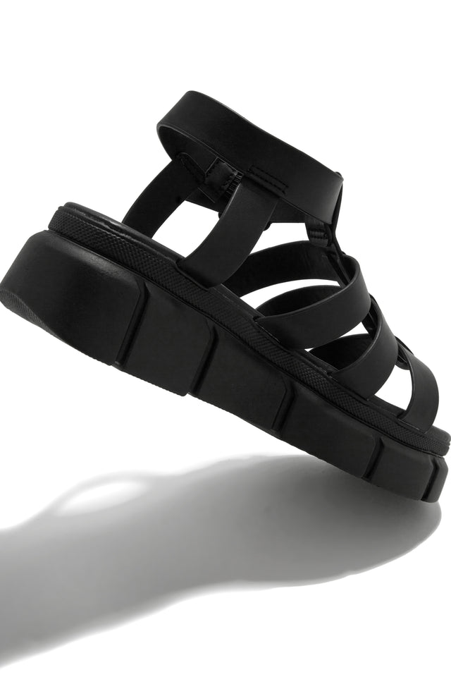 Load image into Gallery viewer, Black Caged Platform Sandals
