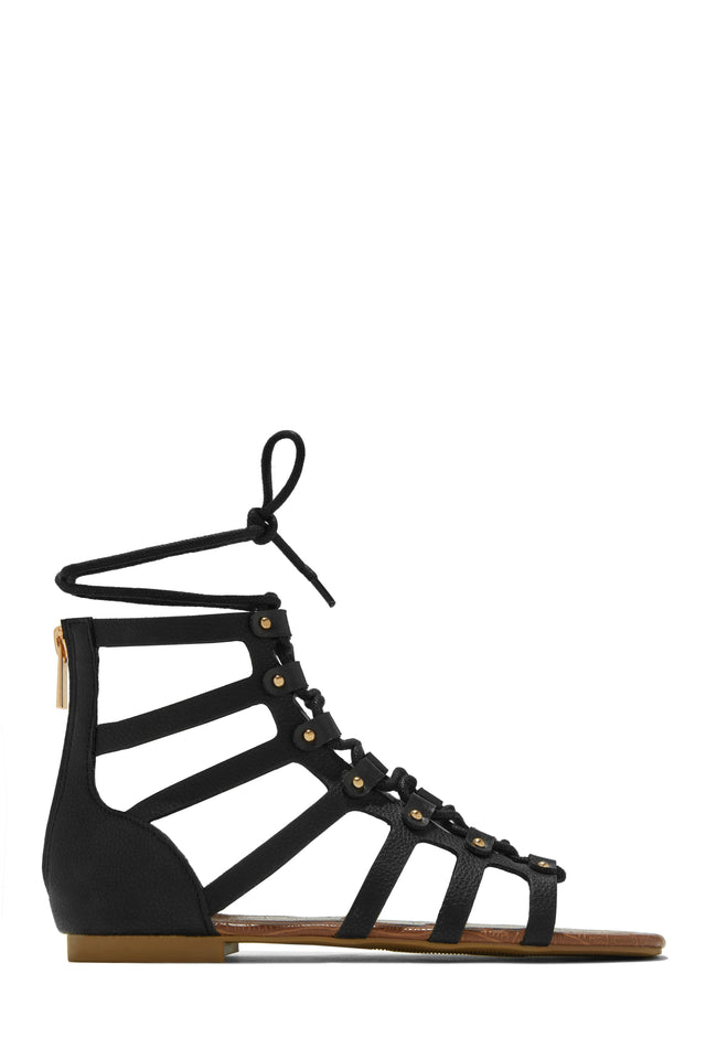 Load image into Gallery viewer, Summer Getaway Lace Up Gladiator Sandals - Natural
