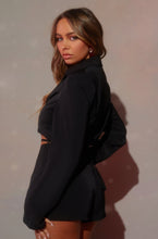 Load image into Gallery viewer, Women Wearing Two Piece Black Set
