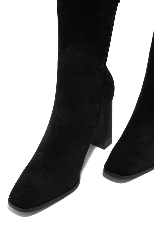 Load image into Gallery viewer, Black Faux Suede Boot 
