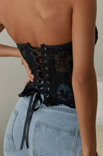 Load image into Gallery viewer, Lace Up Back Black Corset
