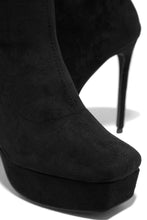 Load image into Gallery viewer, Black Faux Suede Boots 
