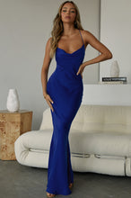 Load image into Gallery viewer, Cobalt Blue Satin Dress
