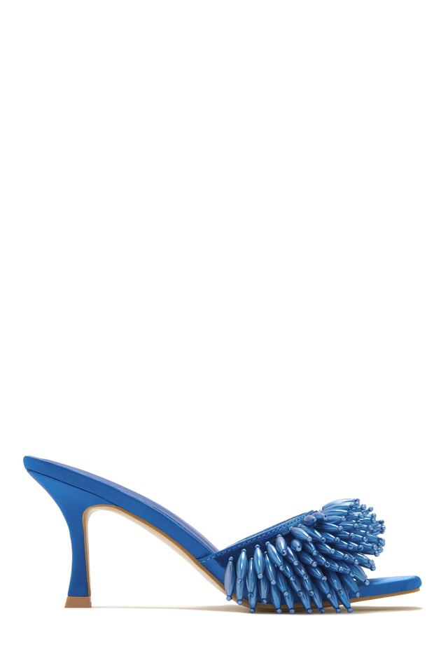 Load image into Gallery viewer, Beaded Blue Mules
