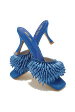 Load image into Gallery viewer, Beaded Blue Mules

