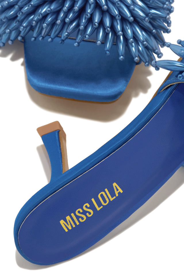 Load image into Gallery viewer, Blue Mid Heels
