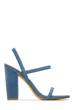 Load image into Gallery viewer, Blue Denim Heels
