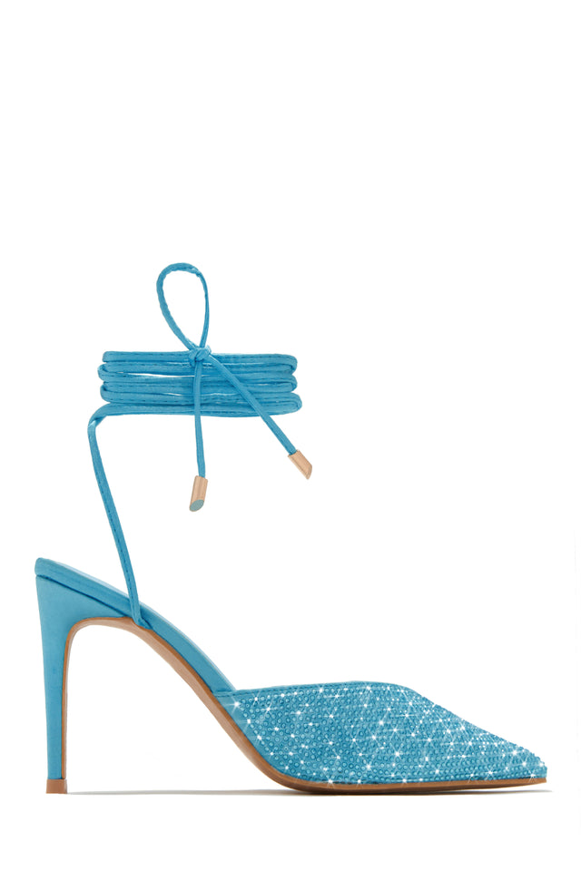 Load image into Gallery viewer, Blue Pointed Toe Pump
