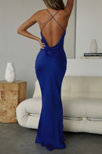 Load image into Gallery viewer, Open Back Blue Dress
