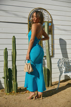 Load image into Gallery viewer, Blue Open Back Maxi Dress
